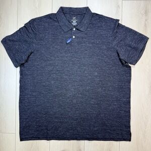 George Mens Stretch Polo Shirt 3XL NWT Dark Heather Gray Knit Cotton Blend 54-56